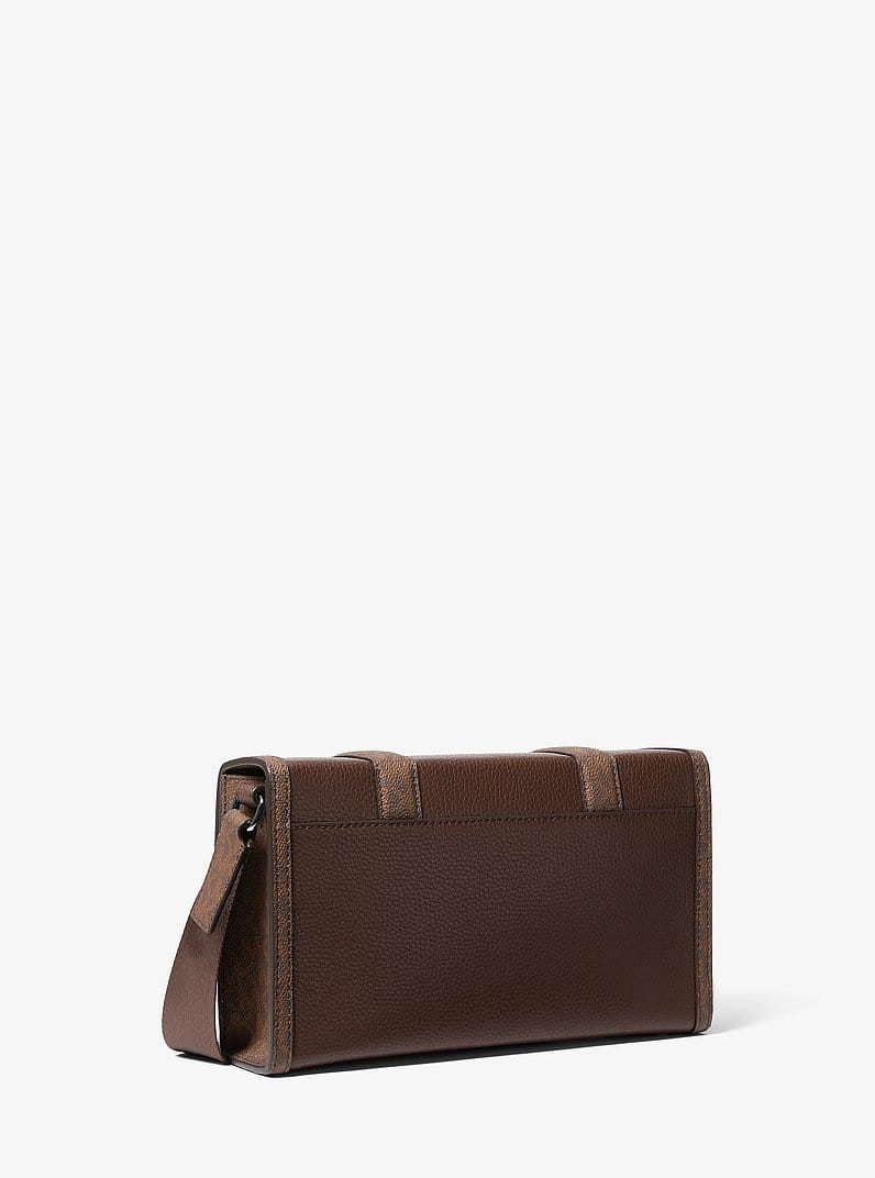 Cooper Pebbled Leather and Signature Logo Trunk Crossbody Bag