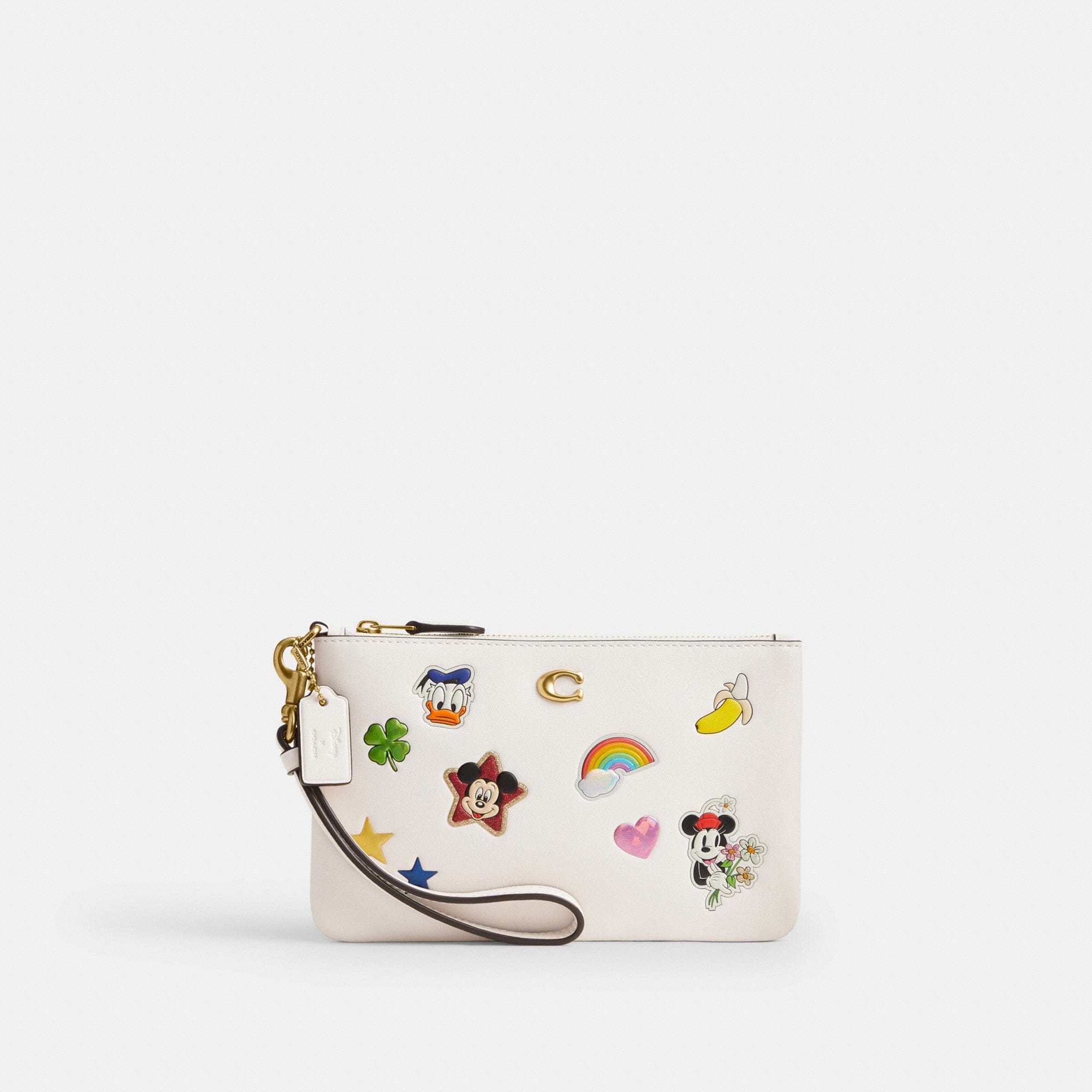 Disney X Coach Essential Small Wristlet With Sticker Print