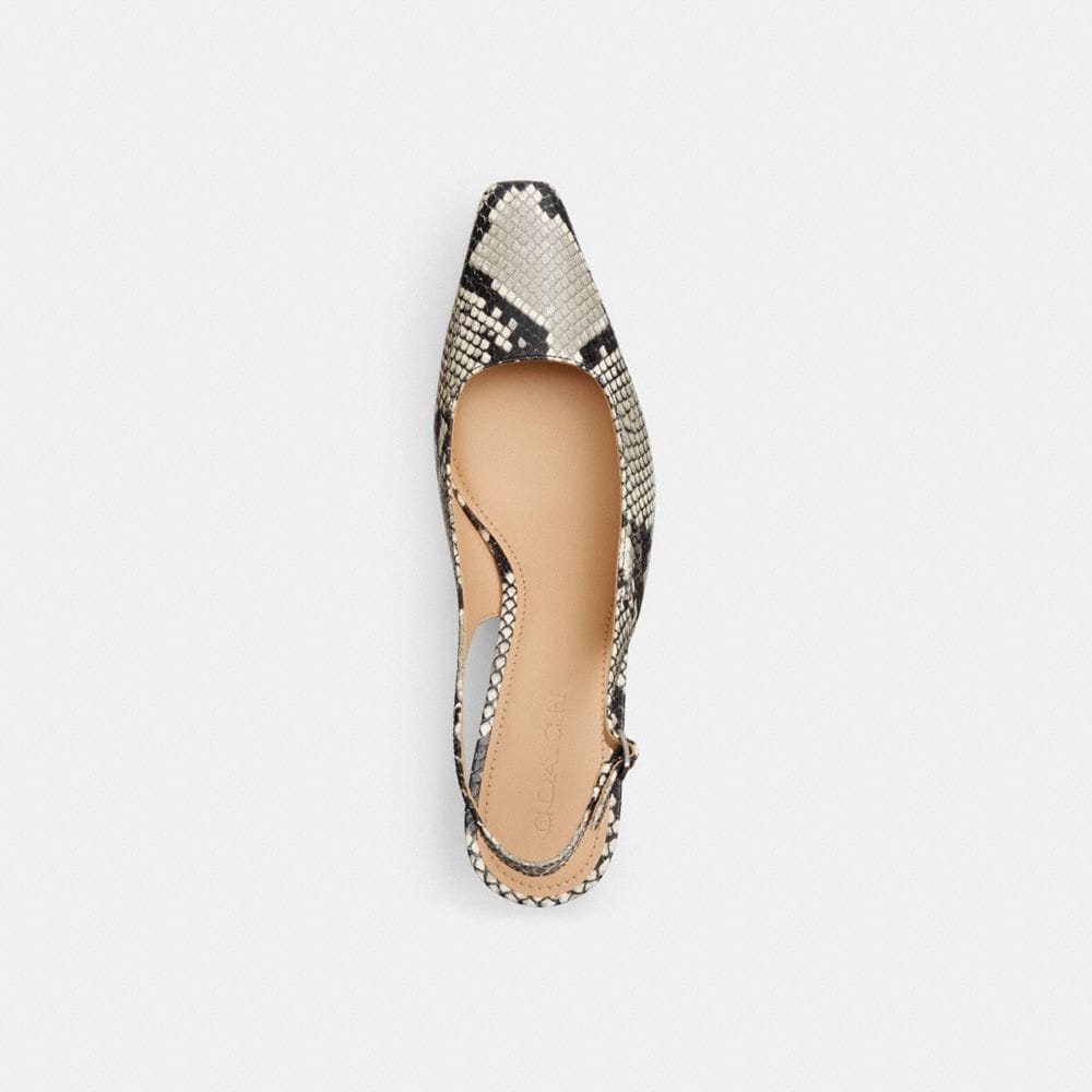 Slingback Heel With Snake Print