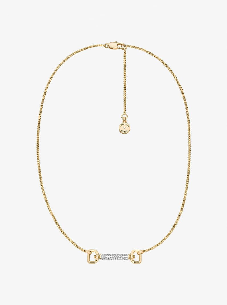 Pavé Horsebit Necklace
