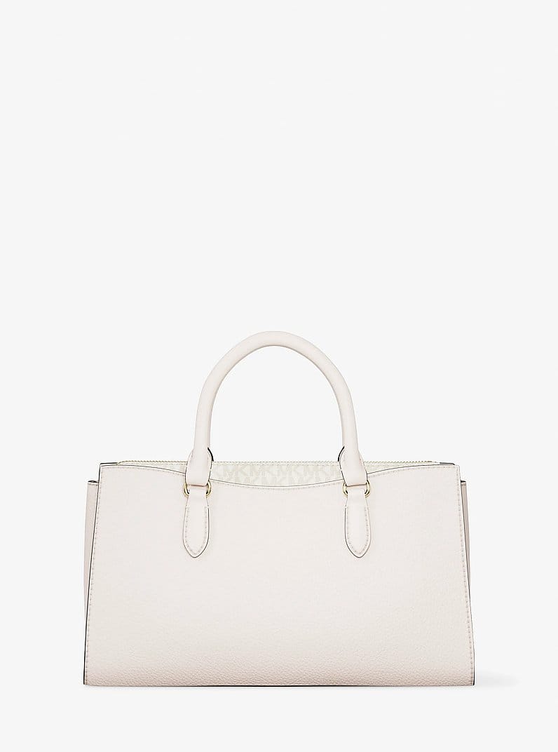 Arden Medium Leather Top-Zip Satchel