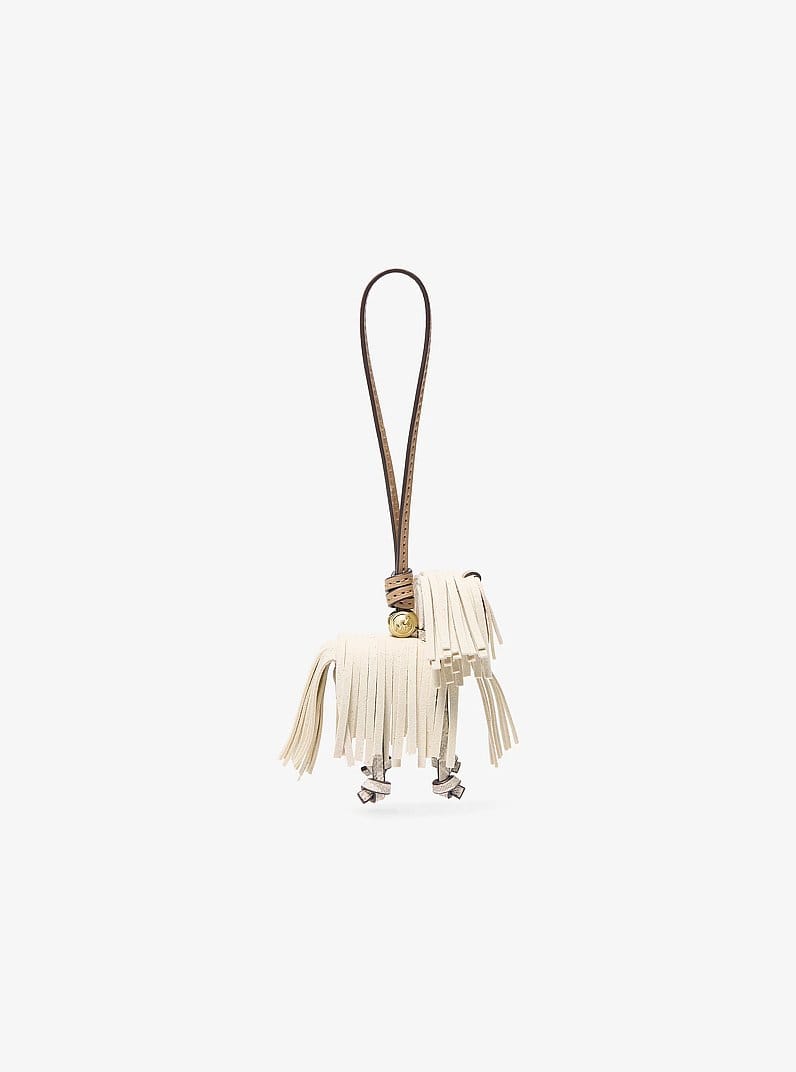 Leather Shaggy Dog Bag Charm