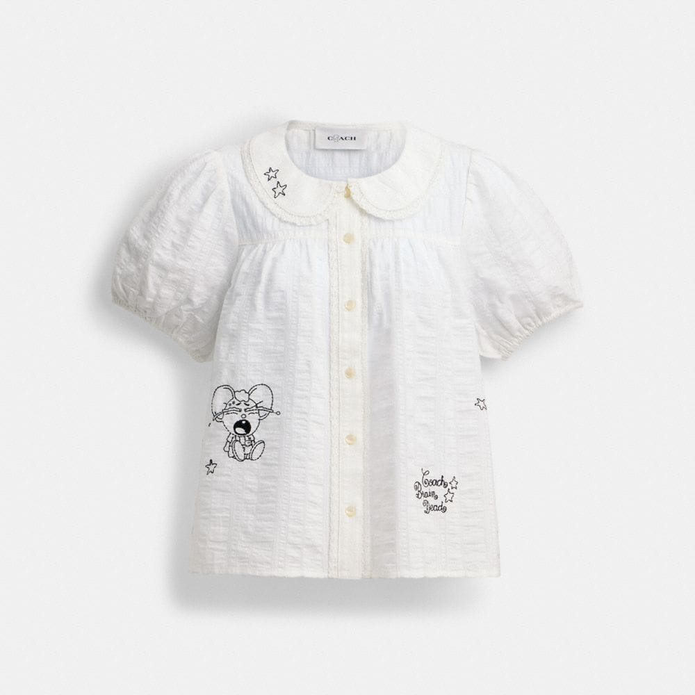 Coach | Brain Dead Embroidered Button Up Blouse