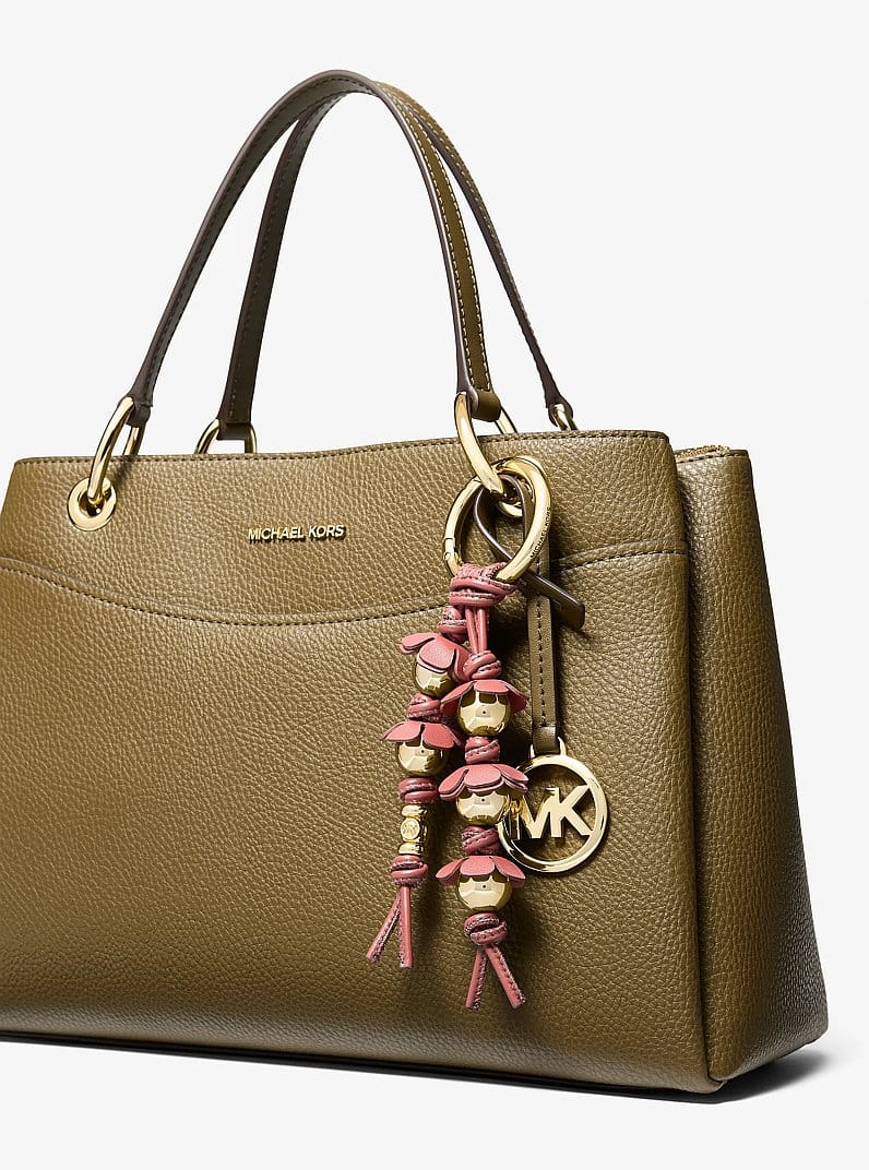 Embellished Floral Bag Charm