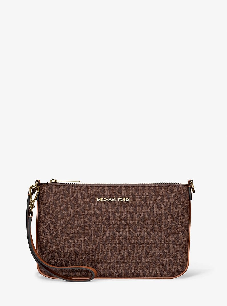 Jet Set Small Signature Logo Convertible Wristlet