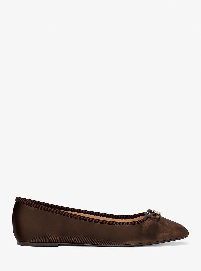 Savannah Logo Debossed Velvet Ballet Flat