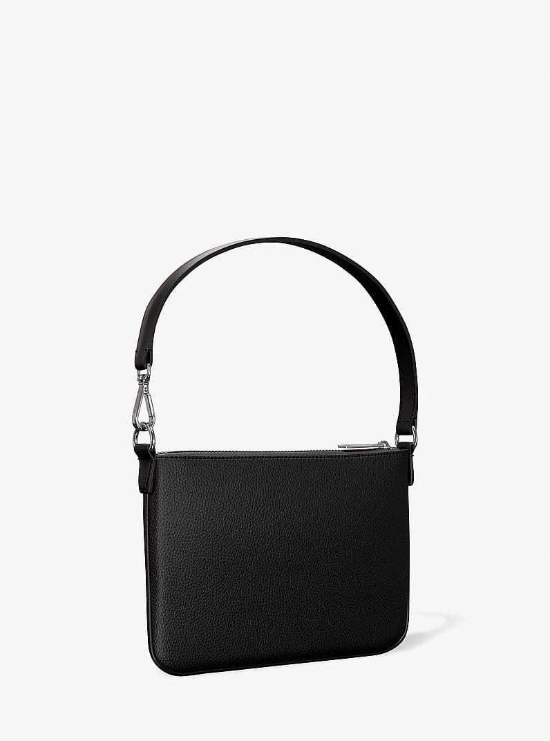 Jet Set Small Pebbled Leather Convertible Wristlet