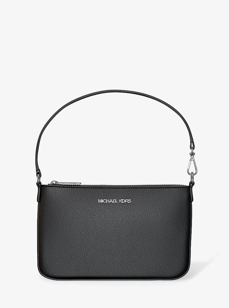 Jet Set Small Pebbled Leather Convertible Wristlet