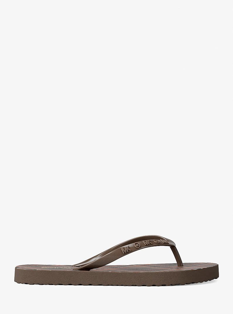 Plaid Print Flip Flop