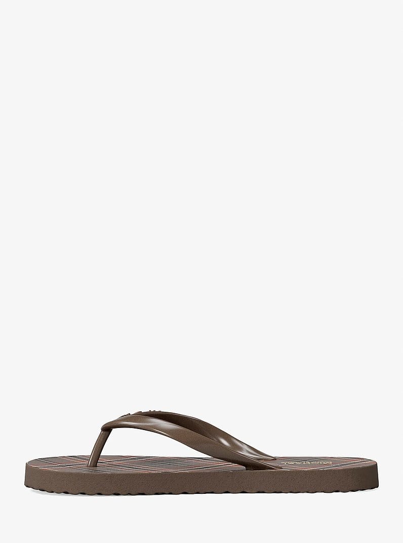 Plaid Print Flip Flop