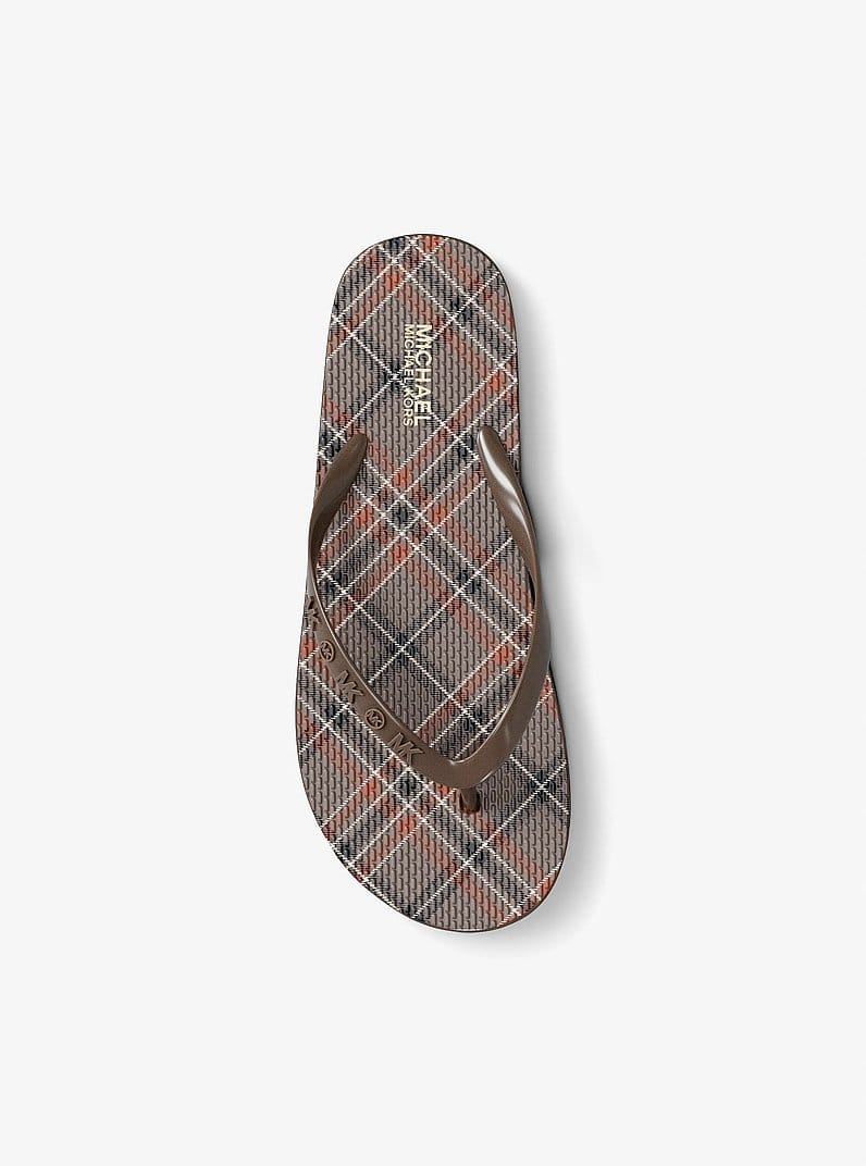 Plaid Print Flip Flop