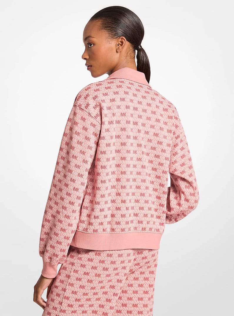 Logo Cotton Blend Zip-Up Jacket