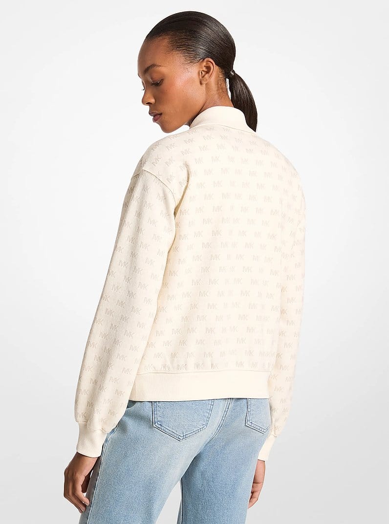 Logo Cotton Blend Zip-Up Jacket