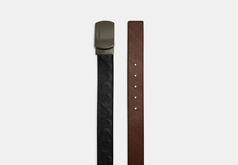 Plaque Buckle Cut-To-Size Reversible Belt, 38 Mm