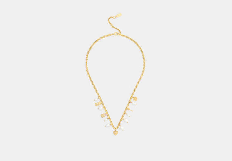 Pearl And Heart Charm Necklace