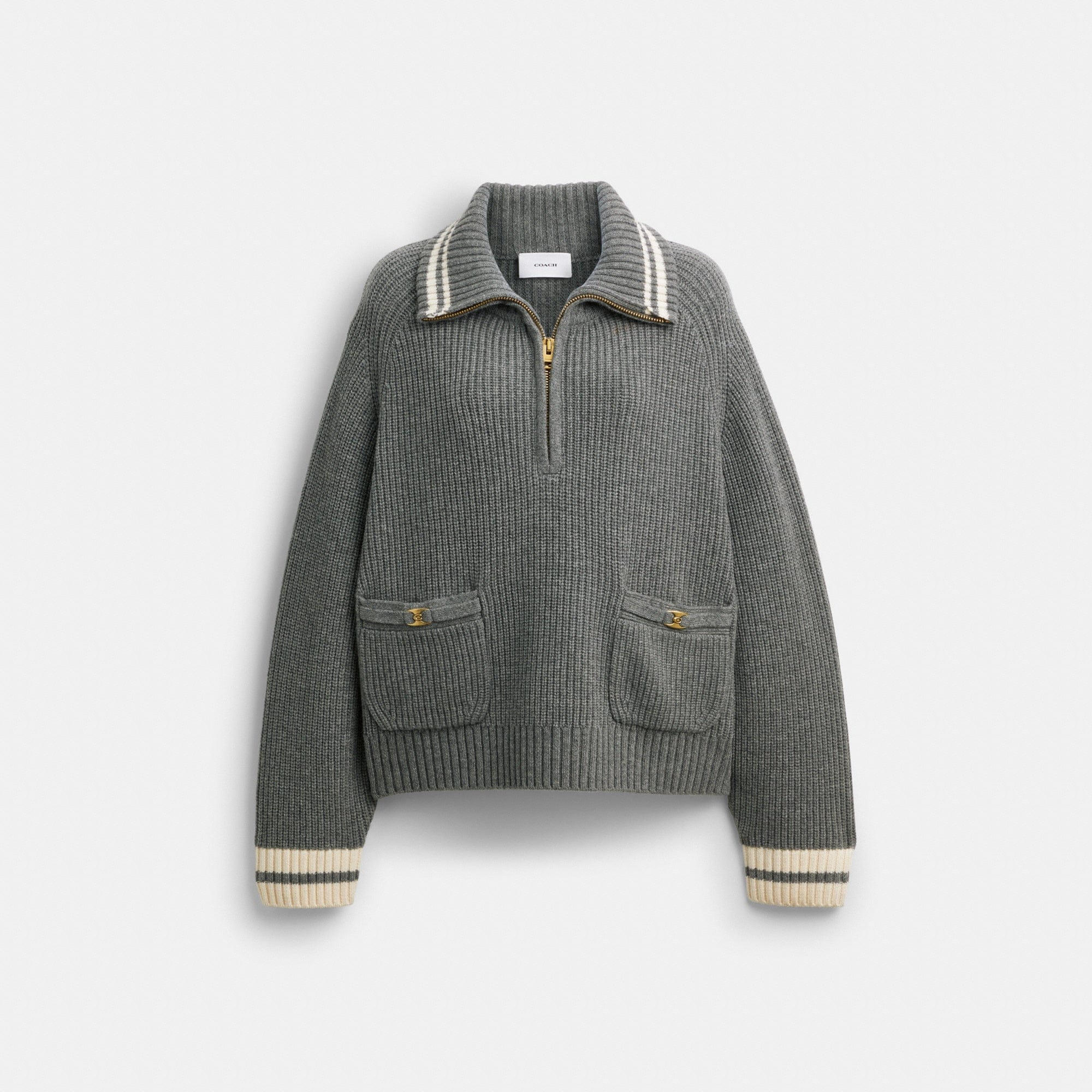 Heritage C Quarter Zip Knit Polo