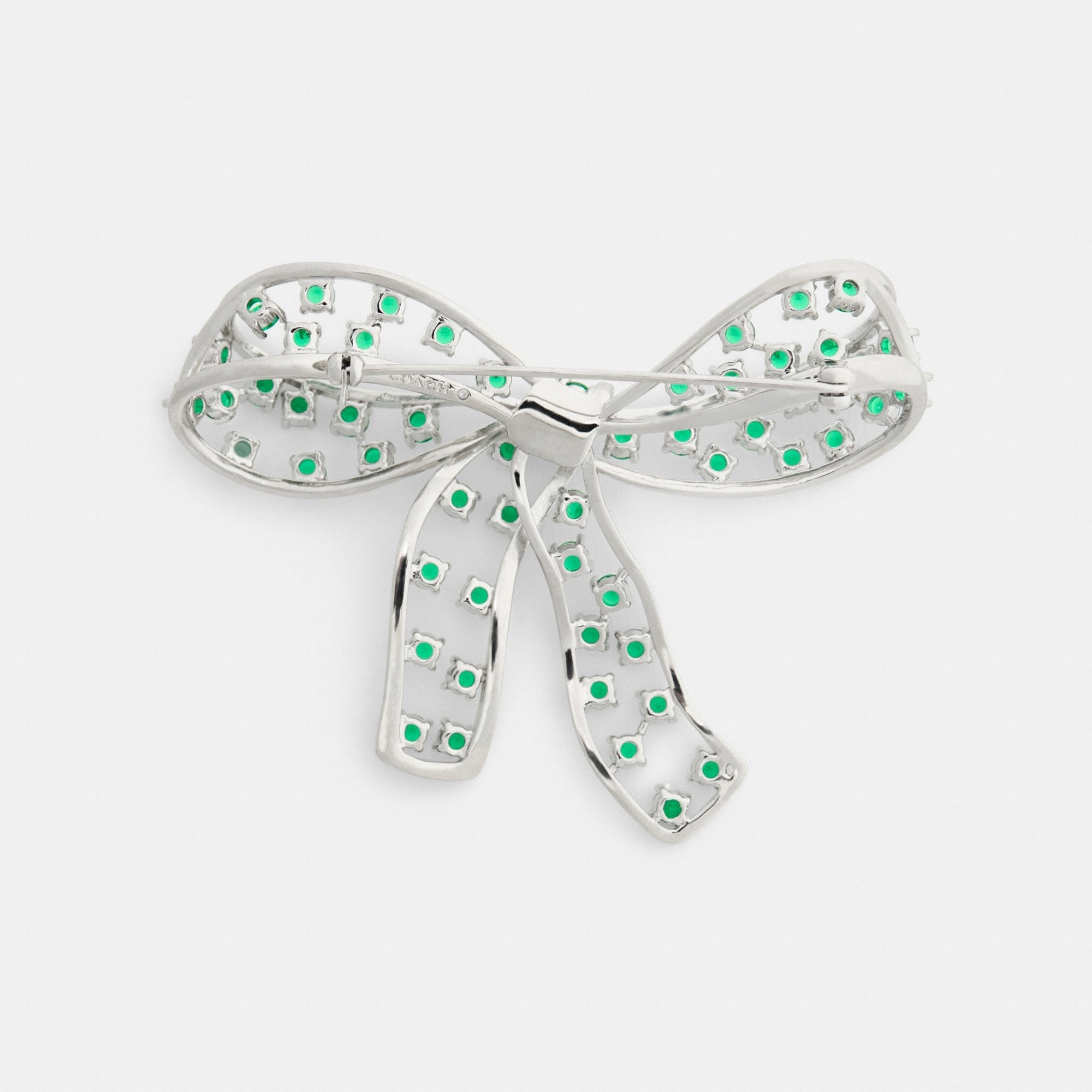 Crystal Bow Brooch
