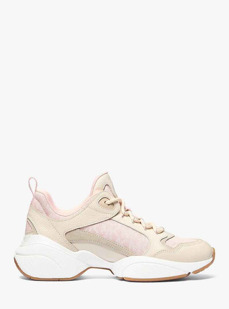 Bowie Signature Logo and Leather Trainer