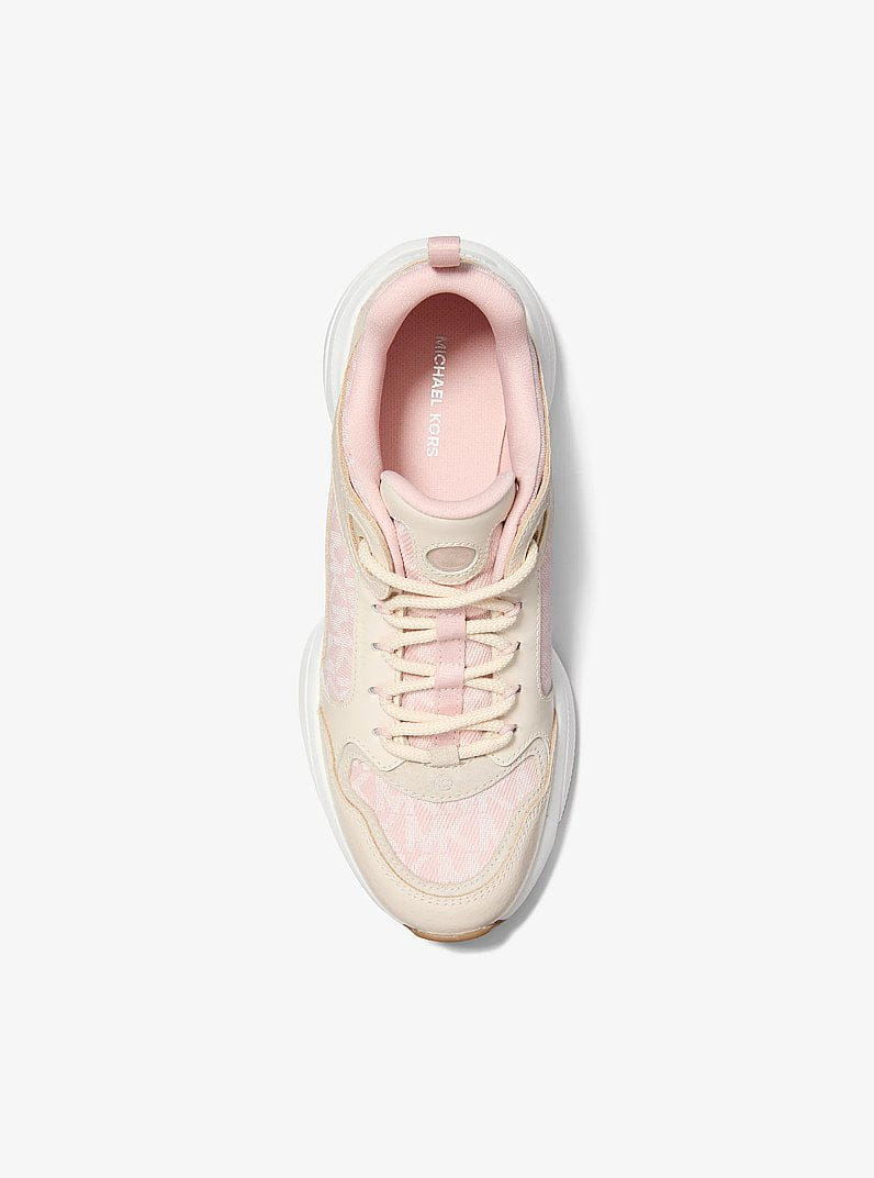 Bowie Signature Logo and Leather Trainer