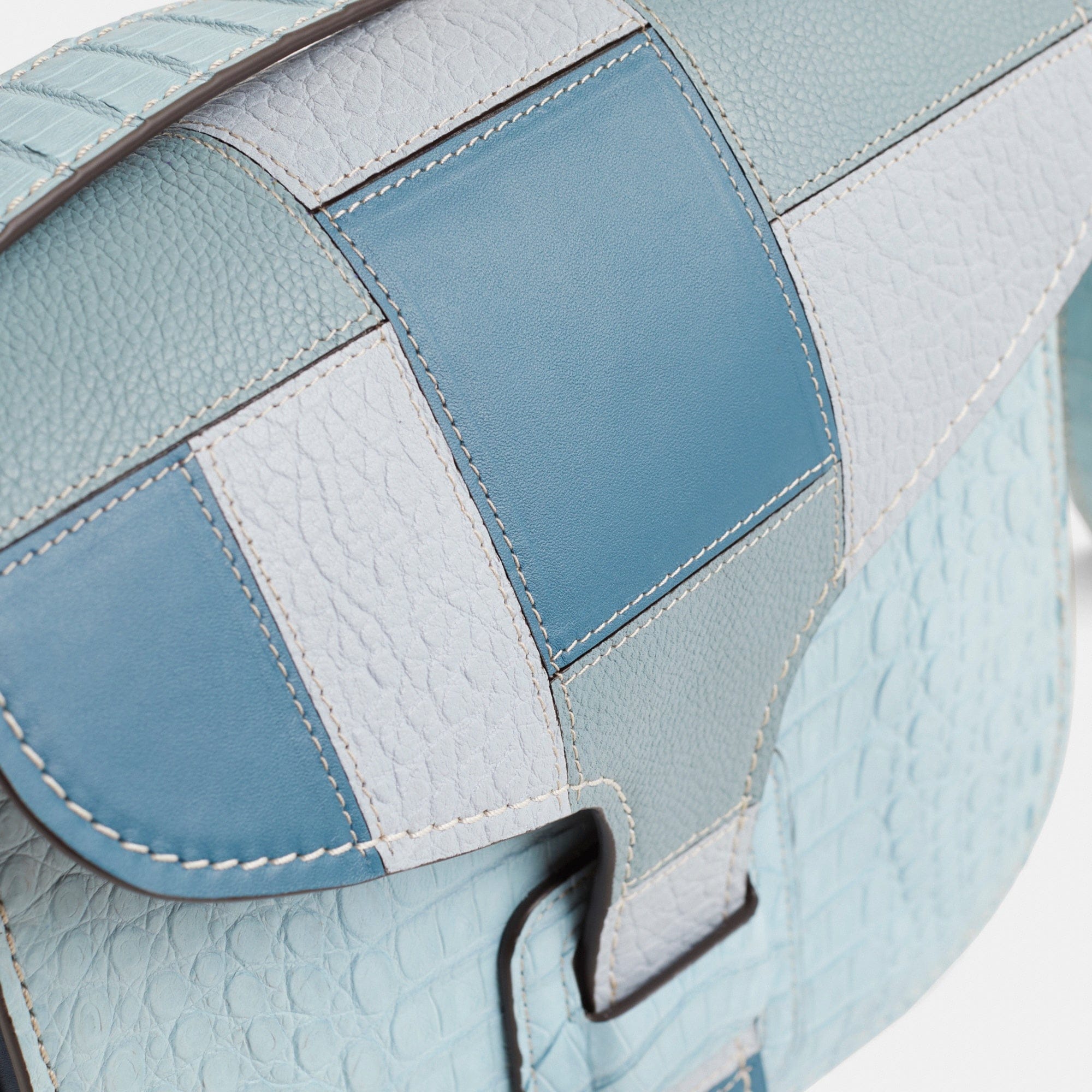 Reloved Courier Bag In Crocodile