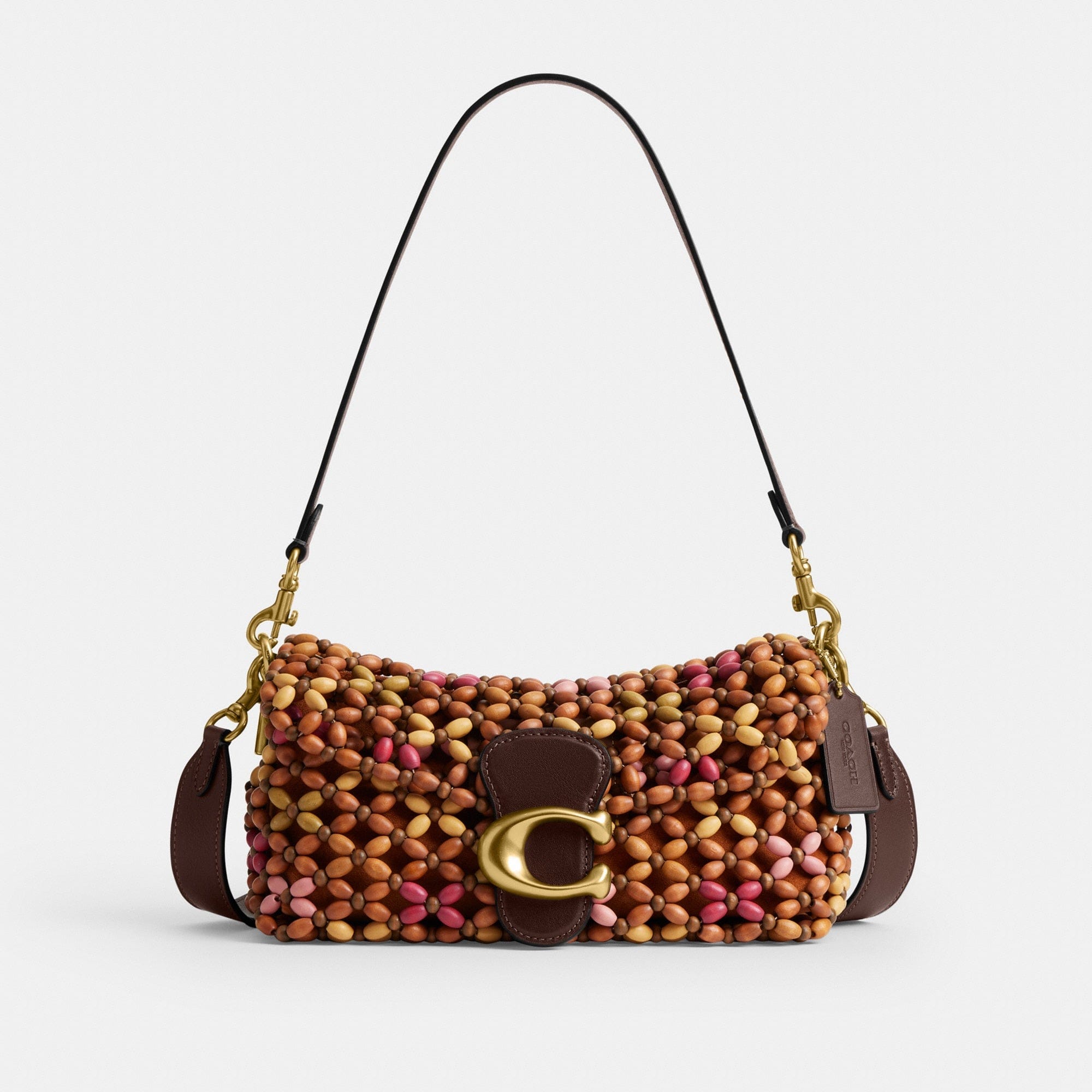 Tabby Shoulder Bag 26 With Wooden Beading