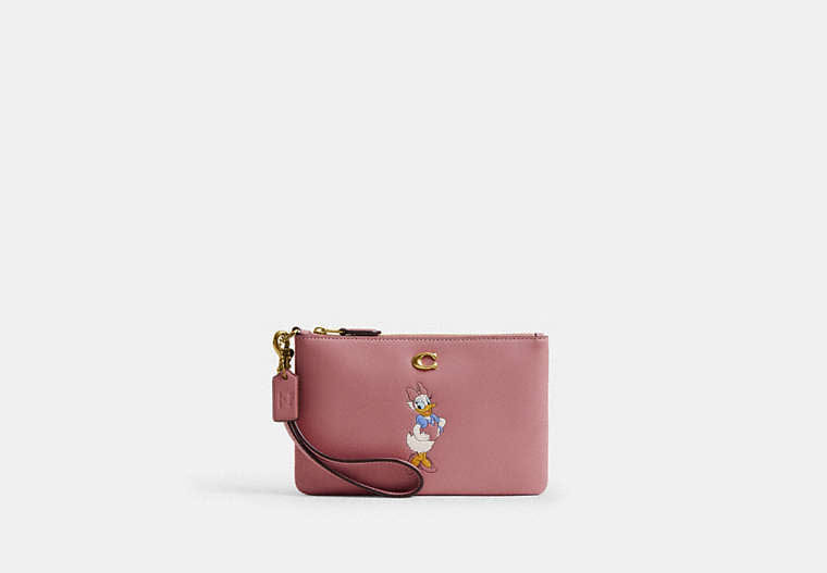 Disney X Coach Essential Small Wristlet With Daisy Duck
