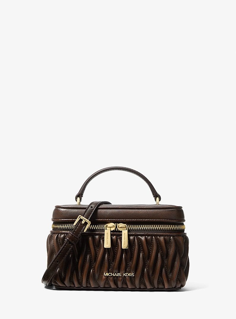 Vivi Small Matelassé Burnished Vanity Crossbody Bag