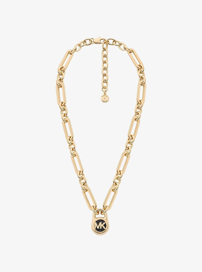 Pavé Lock Necklace