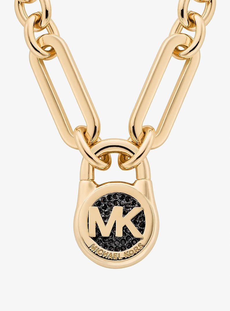 Pavé Lock Necklace
