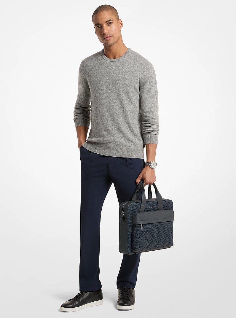 Pacey Medium Signature Logo Pocket Briefcase