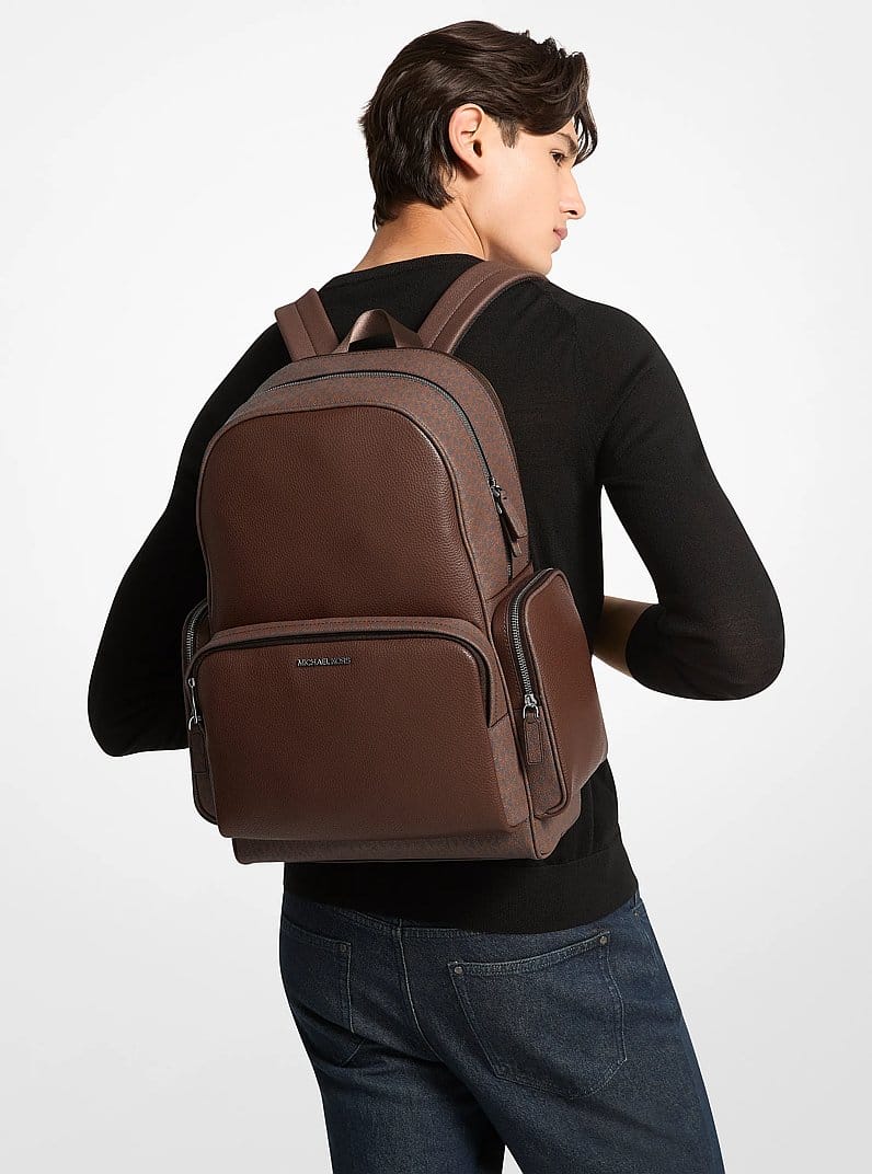 Cooper Leather and Signature Logo Backpack