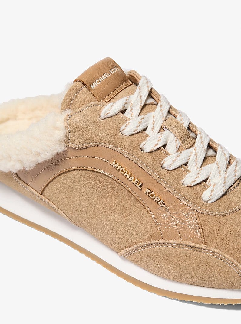 Avi Faux Shearling Trim Slip-On Sneaker