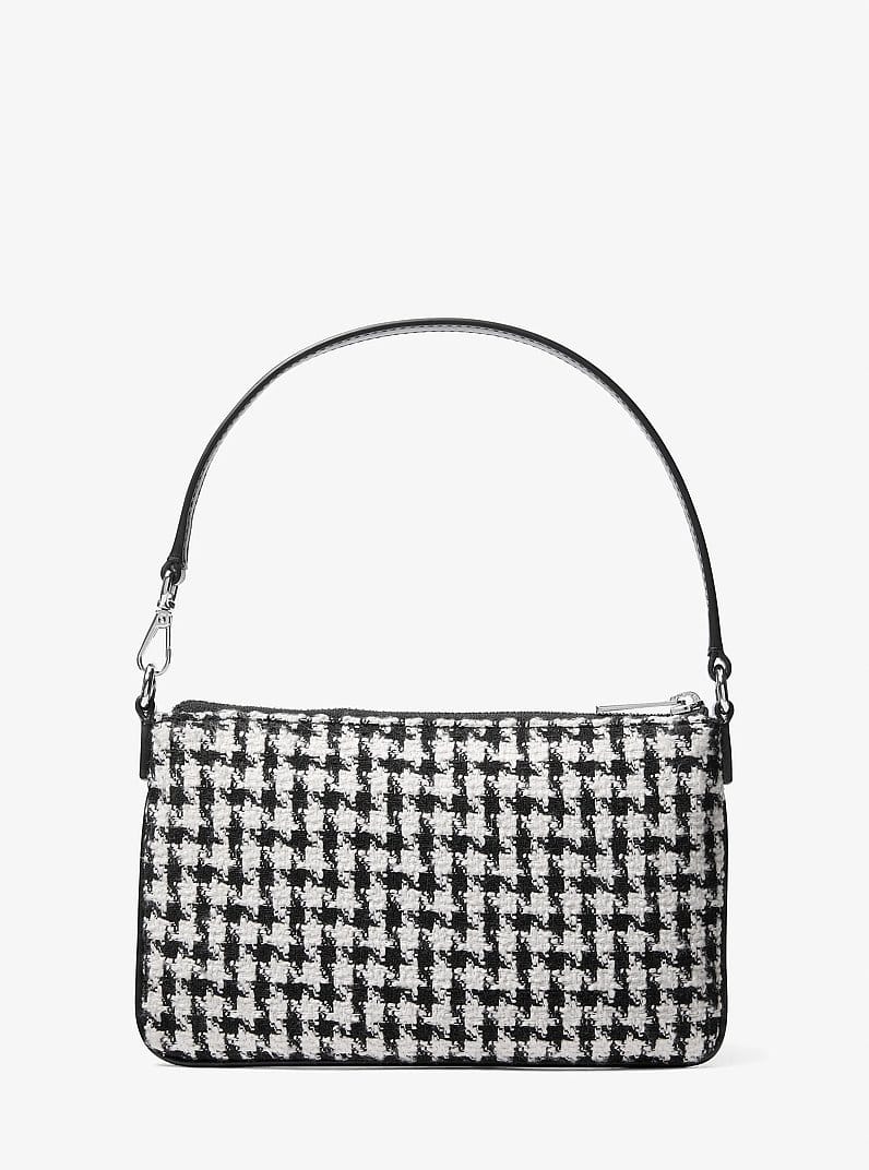 Jet Set Travel Woven Houndstooth Convertible Wristlet
