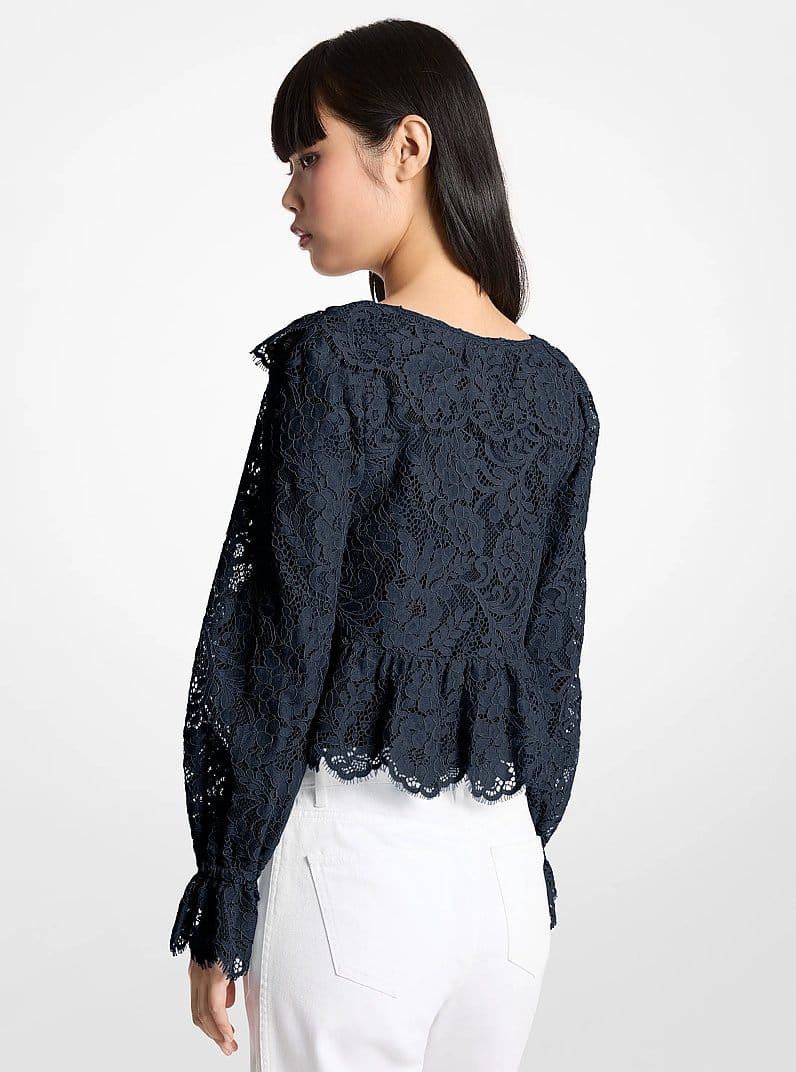Corded Floral Lace Blouse