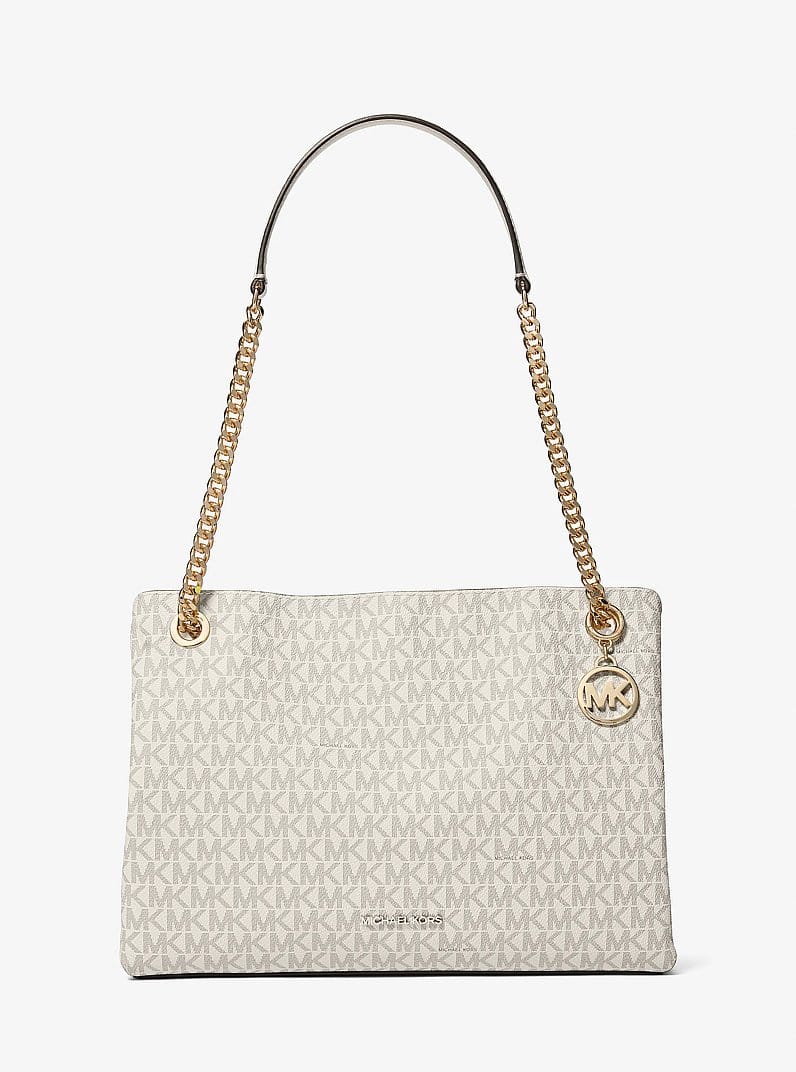 Christina Medium Signature Logo Messenger Bag