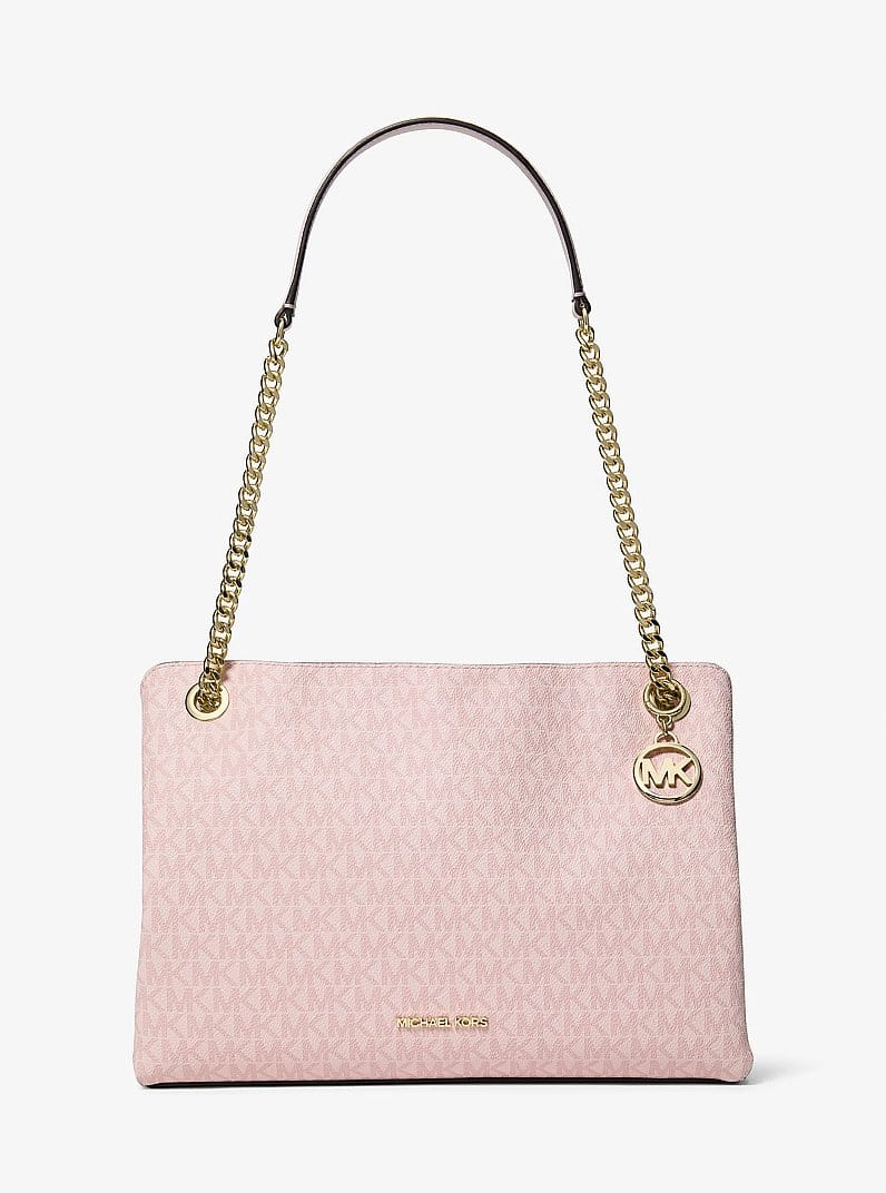 Christina Medium Signature Logo Messenger Bag
