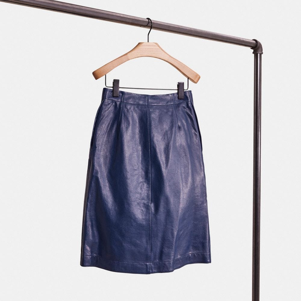 Restored Leather Skirt With Turnlocks