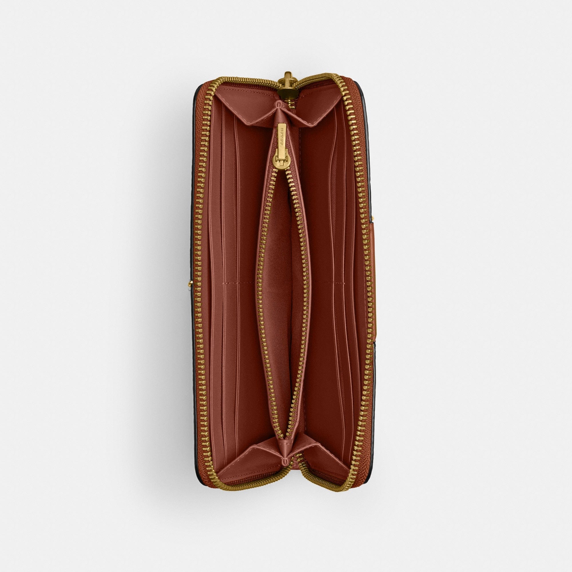 Essential Slim Accordion Zip Wallet In Signature Canvas