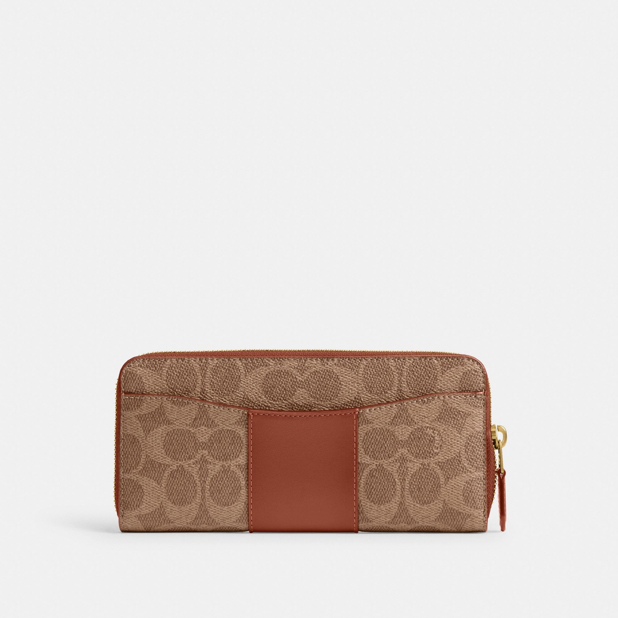 Essential Slim Accordion Zip Wallet In Signature Canvas