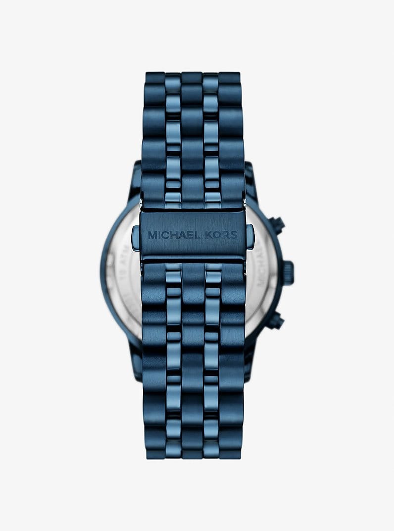 Oversized Hutton Blue-Tone Watch