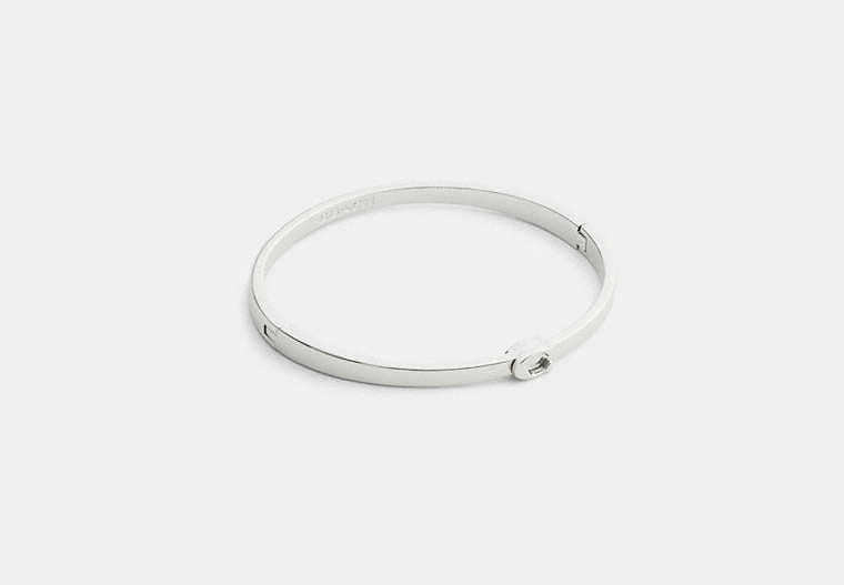 Thin Signature Hinged Bangle