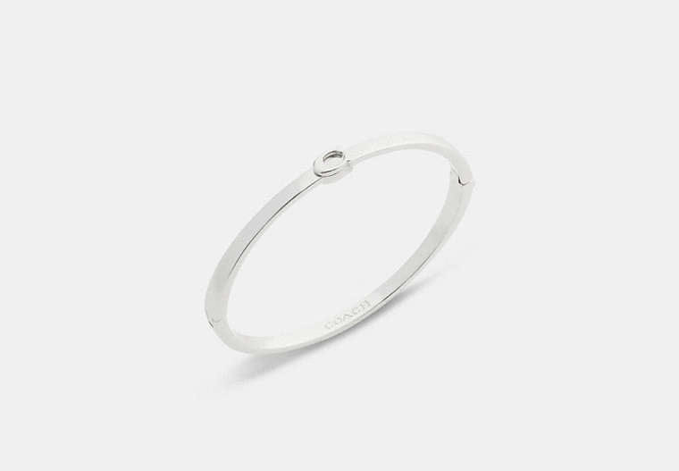 Thin Signature Hinged Bangle