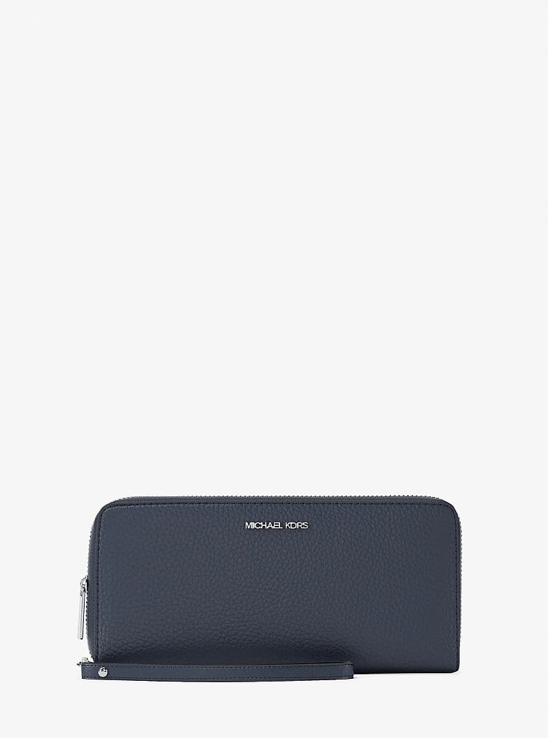 Large Pebbled Leather Continental Wallet