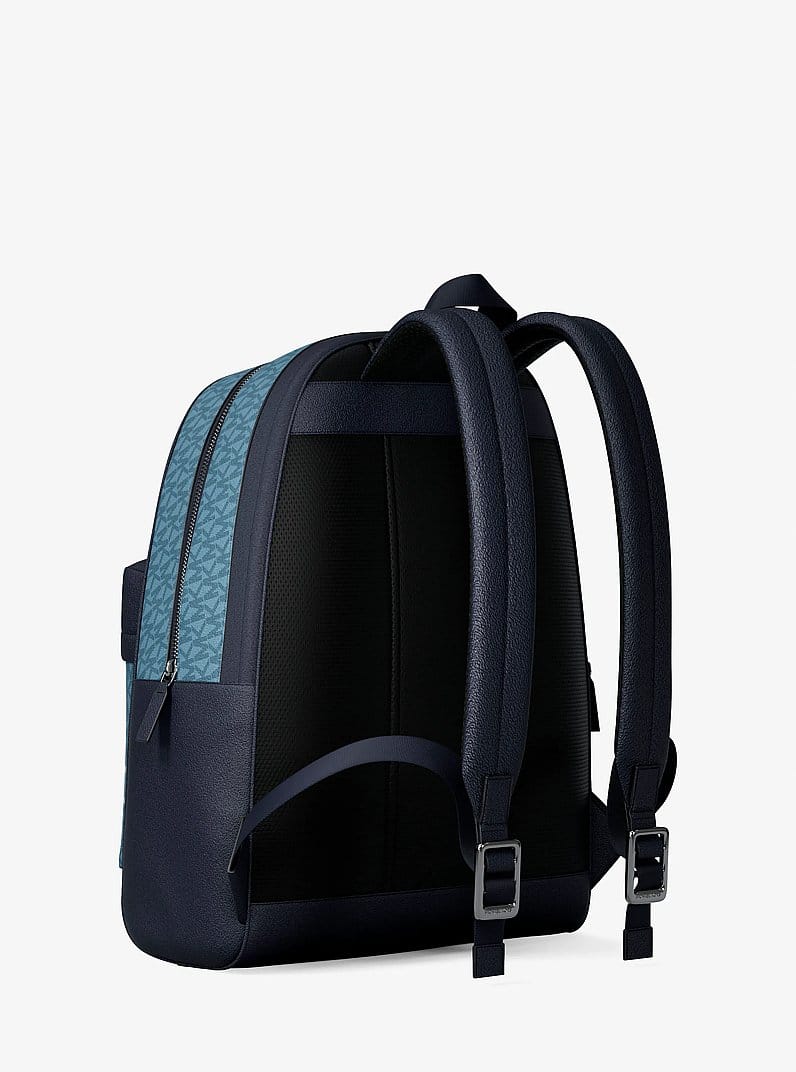 Pacey Embellished Striped Signature Logo Backpack