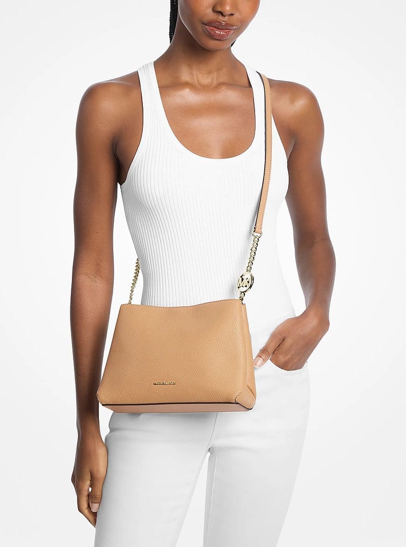 Christina Small Pebbled Leather Crossbody Bag