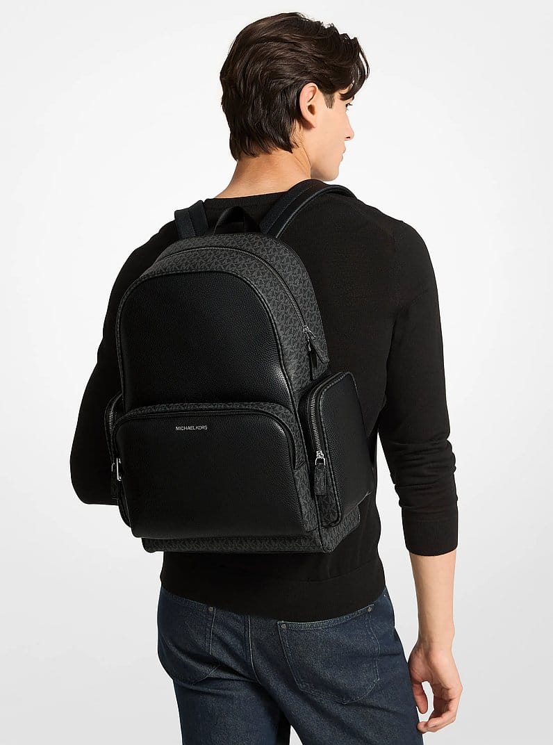 Cooper Leather and Signature Logo Backpack