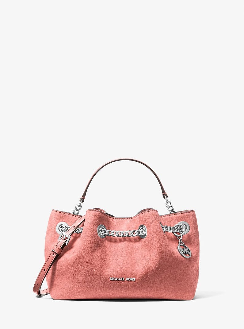 Mina Small Polyester Microsuede Crossbody Bag