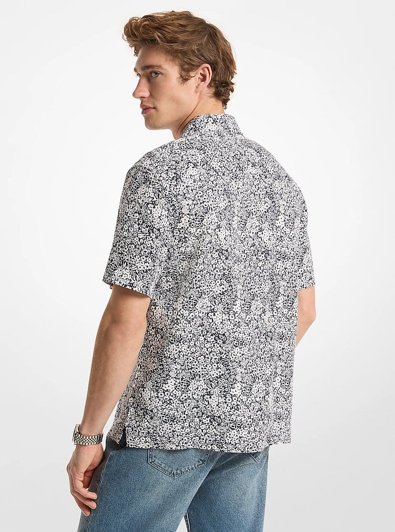Floral Print Linen Shirt