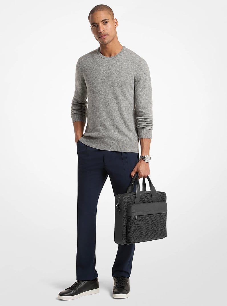 Pacey Medium Signature Logo Pocket Briefcase