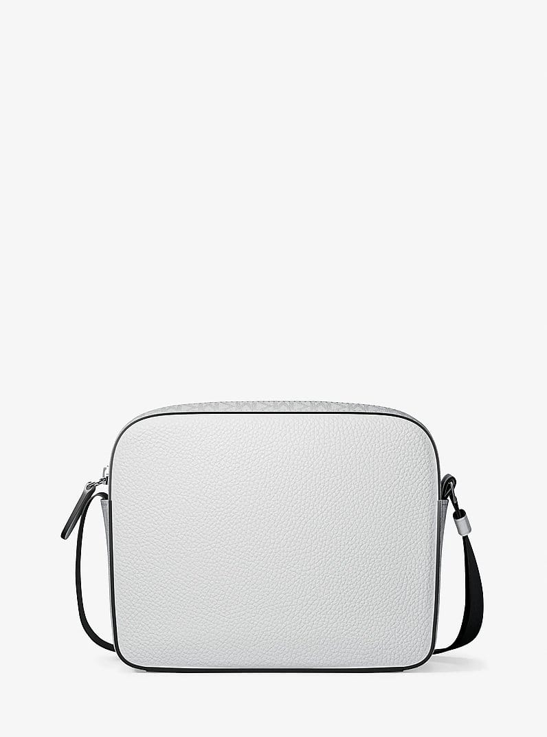 Cooper Medium Pebbled Leather and Signature Logo Camera Crossbody Bag